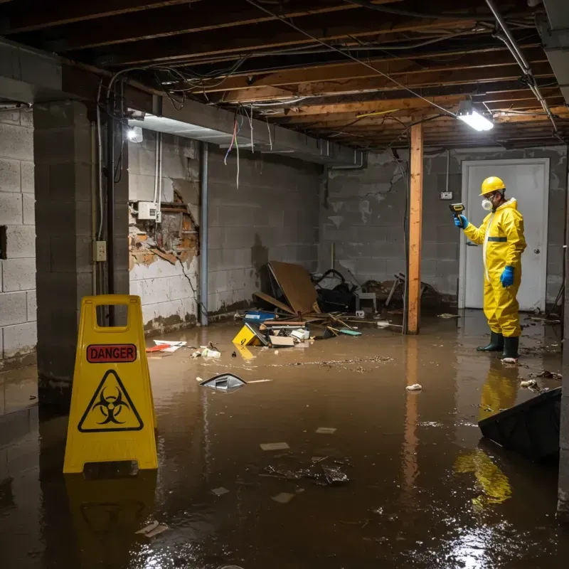 Flooded Basement Electrical Hazard in Gumlog, GA Property